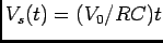 $V_s(t)= (V_0/RC)t$