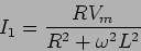\begin{displaymath}
I_1 = {{RV_m}\over {R^2+\omega^2 L^2}}
\end{displaymath}