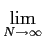 $\displaystyle \lim_{{N \to \infty}}^{}$