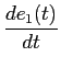 $\displaystyle {{de_1(t)}\over {dt}}$
